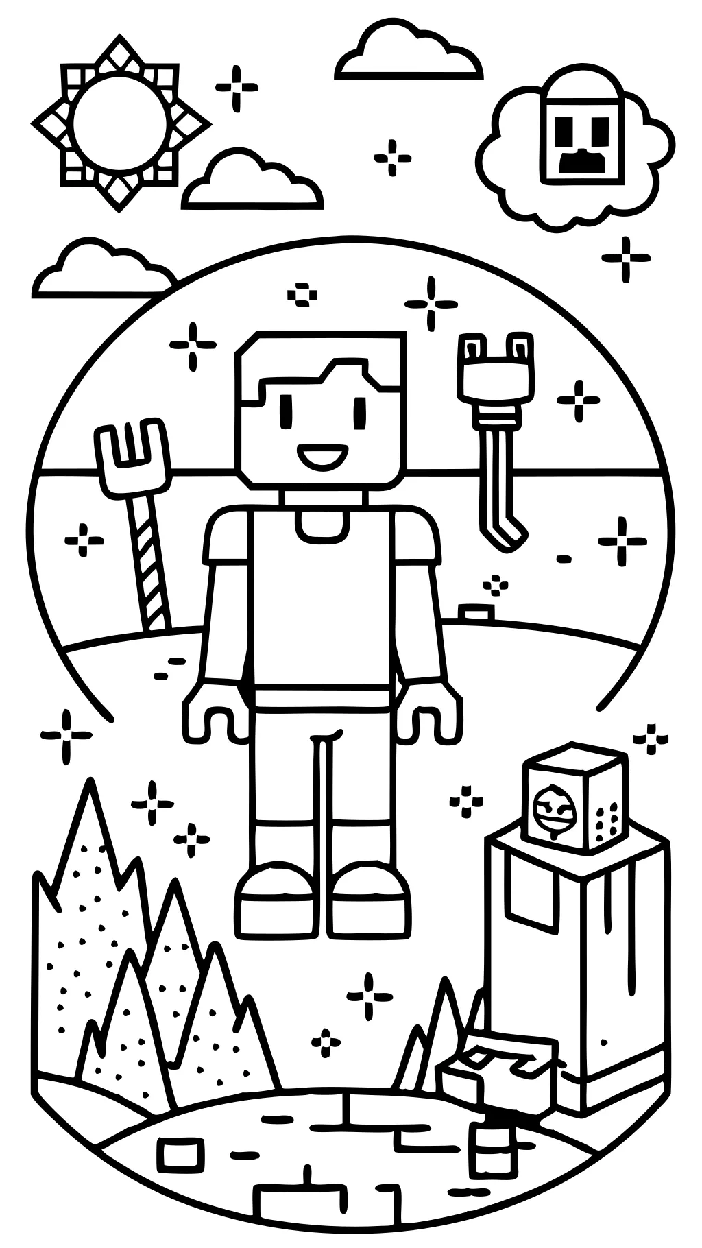 coloriage minecraft gratuit